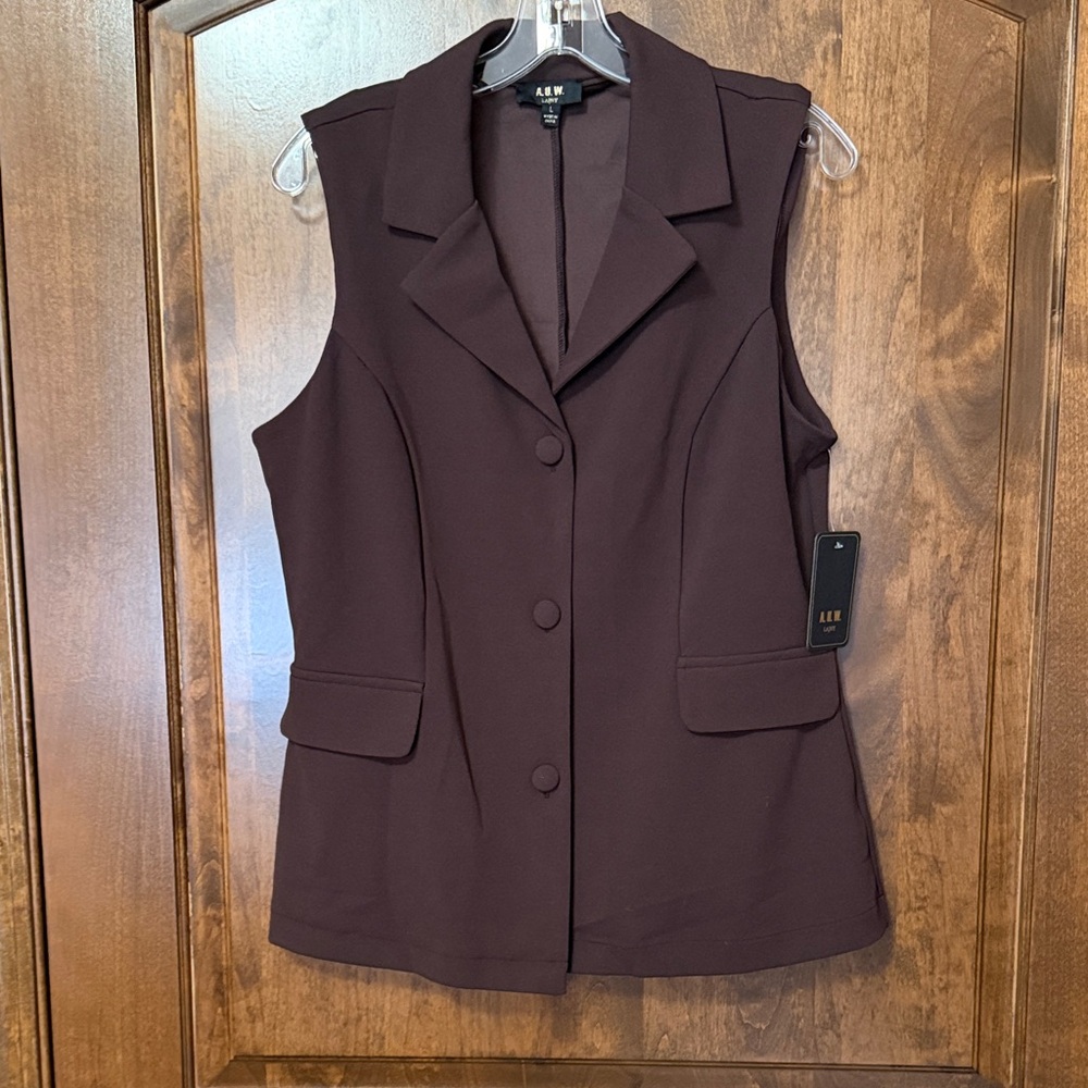 AUW Brown Women's Vest - L
